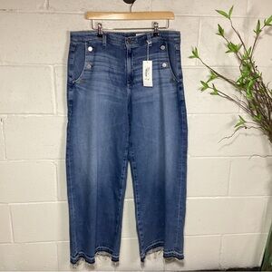 Los Angeles Dania Jeans | Mid Rise Palazzo Ankle |  Wide Leg | Cute!